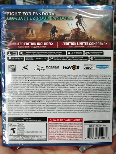 Avatar Frontiers Nuevo Sellado Pandora Edición Limitada (Usado)