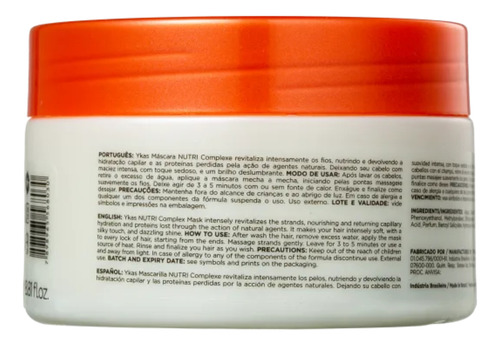 Ykas Kit Nutri Complex Shampoo + Condicionador + Máscara