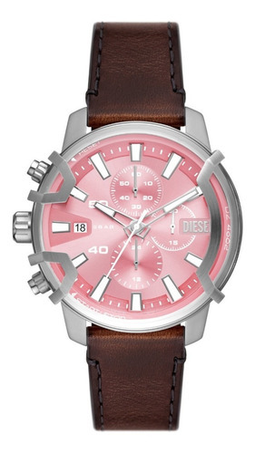 Reloj Hombre Diesel Griffed Chrono De Piel Color de la correa Marrón oscuro