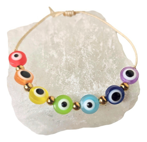 Pulsera 7 Colores En Ojo Turco