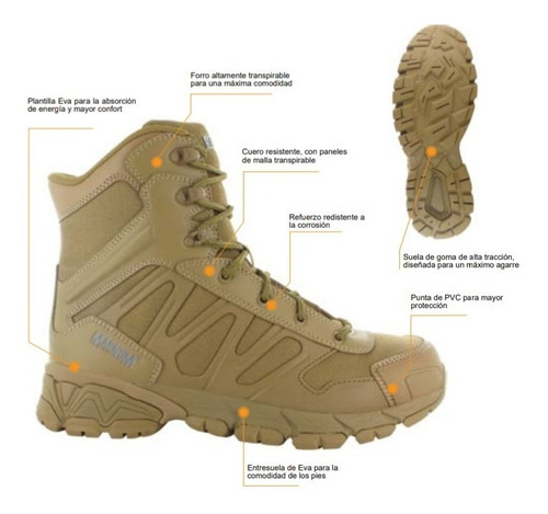 Botas Militar Magnum Coyote Uniforce 8.0, Envio Gratis