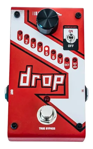 Digitech DROP デジテック Pedal Digitech Drop Polyphonic Pitch Shifter Vermelho