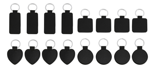 Sublima 16-piece Blank Pu Leather Thermal Keychain 2024