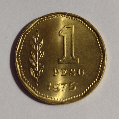 Moneda De Argentina De Un Peso Año 1975 Sin Circular 