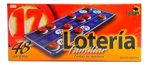 Juego De Mesa Loteria Bingo Familiar 48 Cartones Bisonte