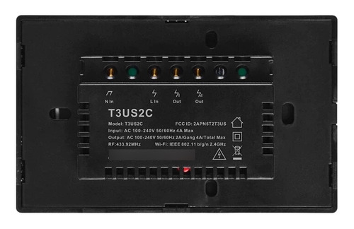 Interruptor Doble De Iluminación Inteligente Sonoff Wifi Rf