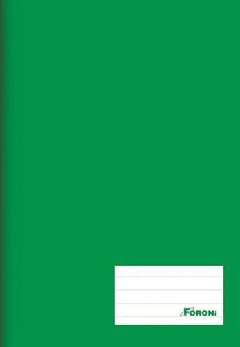 Caderno Brochurao Capa Dura 96 Folhas Costurado Verde Foroni