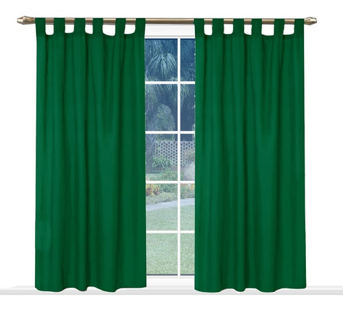 Imagen 1 de 9 de Juego De Cortinas Con Presillas Tela Pesada 2 Paños Colores