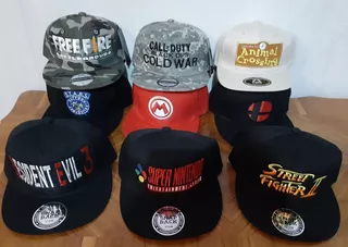 Gorra Plana Videojuegos Smash Bros Nintendo Call Of Duty