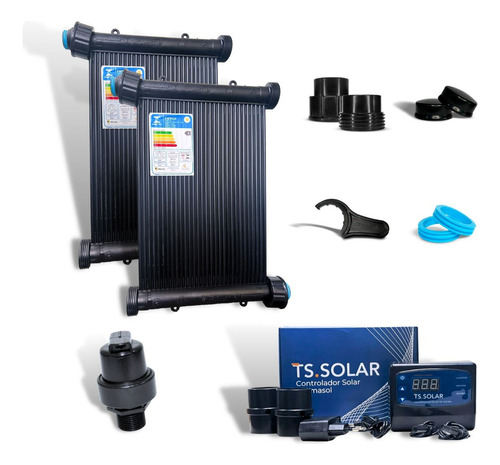 10 Placas Aquecedor Coletor Solar 3m Piscinas Aquec Selo A  TS Solar