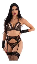 Comprar Conjunto Feminino Body Sexy Strappy Renda Moda Luxo Atraente