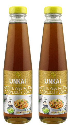 Unkai Aceite Vegetal De Ajonjolí Y Soya 250 Ml 2 Piezas