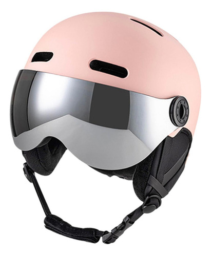 Tk Casco De Snowboard Con Visor Integrado, Protección Rosa S
