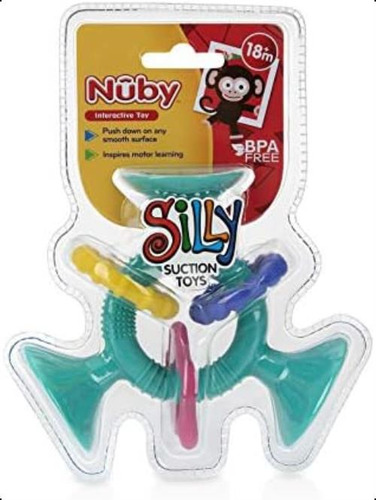Nuby Silly Juguete Interactivo De 3 Puntas Con Succión