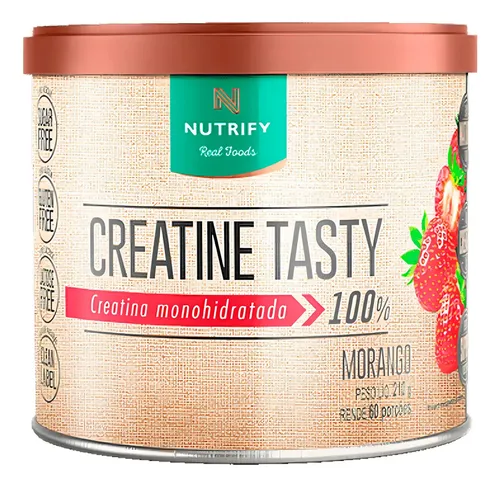 Creatina Nutrify Creatine Tasty Sabor Morango 210g