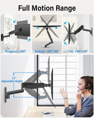 Soporte De Pared Para Monitor Para Pantalla De Computadora D