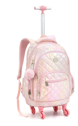 Mochila Rodinha Matelasse Juvenil Feminino Color Up Seanite