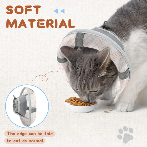 Collar Cónico Suave Para Gatos Para Evitar Que Se Laman Y Ra