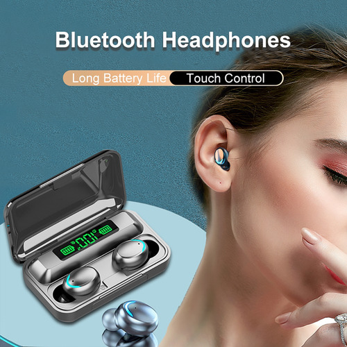 Audífono In-ear Bluetooth In-ear Yisen F9-5 Inalámbricos Color Blanco