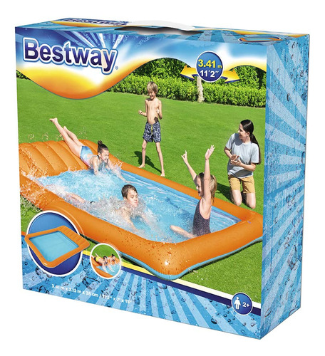 Alberca Inflable Con Resbaladilla 341 X 213 X 38 Cm