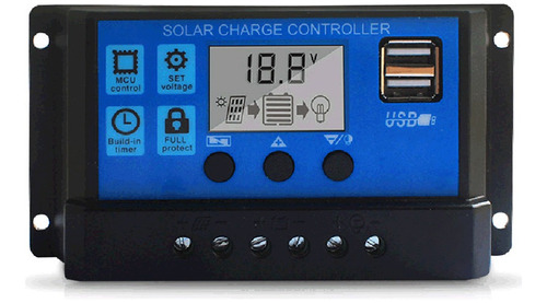 Controlador De Carga Solar 100a 12v/24v Automático Pwm