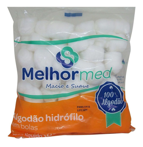 Algodao Hidrófilo Em Bolas 100g Melhormed Kit 10 Pacotes