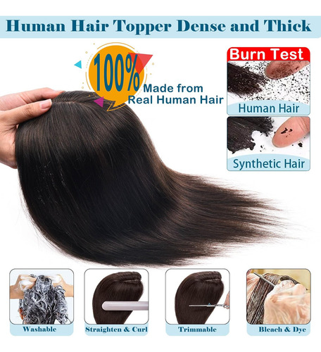 Extensiones De Cabello Humano Real Para Mujer, Sin Flequillo