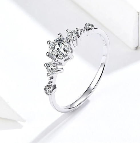 Imagen 5 de 10 de Anillo Mujer Multi Circones Compromiso Matrimonio Plata 925