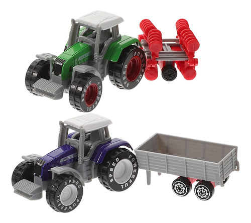 Rompecabezas De Juguete Para Niños Tractor Toys Farm Cart, 2