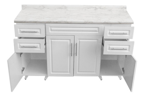 Mueble De Cocina Blanco Con Cubierta Postformada B 150x51cm