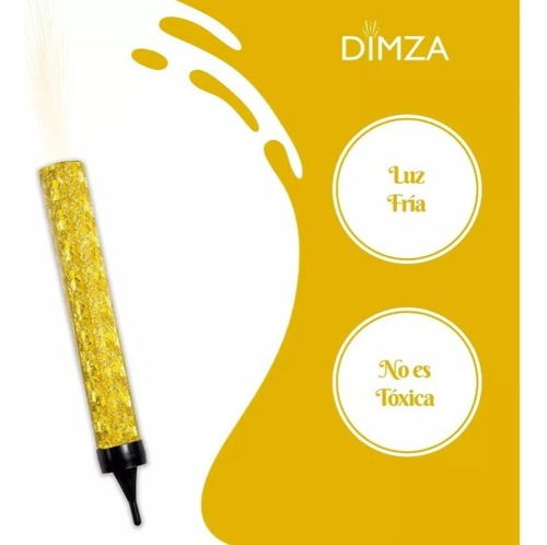 Velas Mágicas Oro Pastel 12.5cm 200 Piezas Chispa Fría D-10