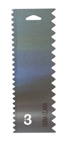 Imagen 2 de 5 de Espatula Scraper Textura N°3 Acero Para Tortas Repostería