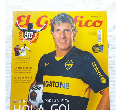 El Grafico Nº 4383 Febrero 2009 Martin Palermo Boca Messi