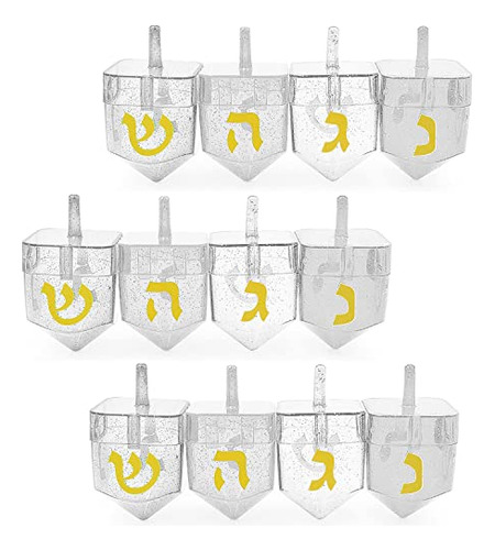 Hanukkah Dreidel Rellenable Transparente Se Puede Rellenar C