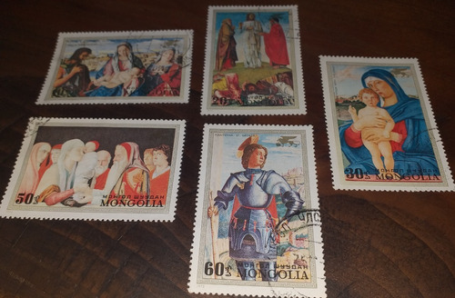 Lote De 5 Estampillas De Mongolia 1972 - Serie Save Venice