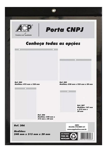 Porta Cnpj Quadro Vertical 24x31,5cm Acp 306