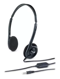 AURICULAR PC GENIUS M200C C/ MICROFONO COMPUTADORA NOTEBOOK NEGRO - 1 PIN -