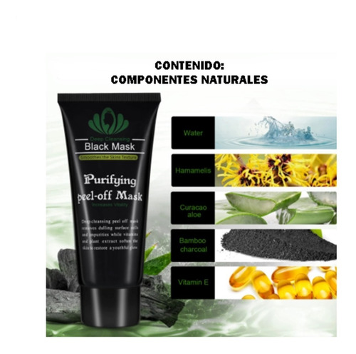 Imagen 4 de 4 de Máscara Facial Negra De Limpieza Anti Acné-puntos Negros