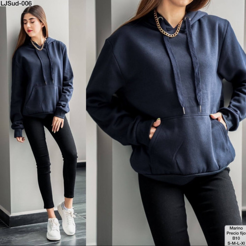 Sudadera Mujer Con Gorro Lisa Roja Moda Deportiva Cerrada
