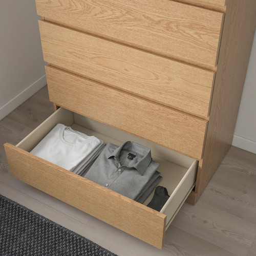 Comoda 4 Cajones Amplio Mueble Melamina Blanco Dormitorio