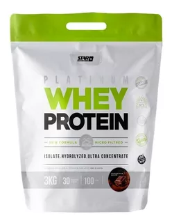 Suplemento en polvo Star Nutrition Platinum Whey Protein proteína sabor chocolate suizo en sachet de 3kg