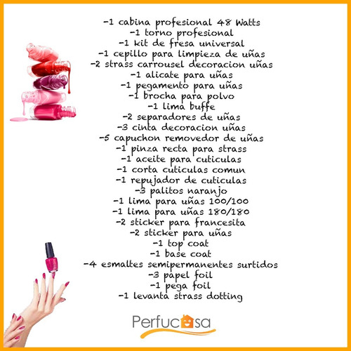 Imagen 5 de 8 de Kit Uñas Semipermanentes 44 Artículos Cabina Uv 48 W