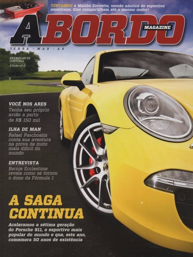 Abordo Magazine Nº2 Porsche 911 Malibu Corvette Mini Cooper