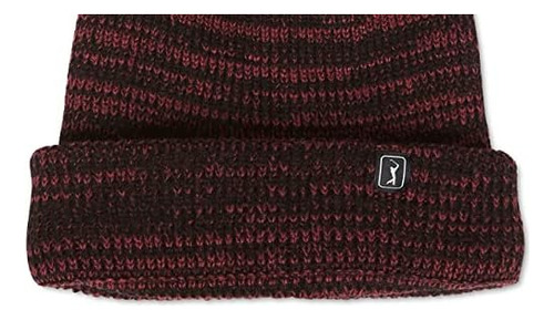 Pga Tour Gorro Unisex Heather Pom (dark Windsor Wine Heather