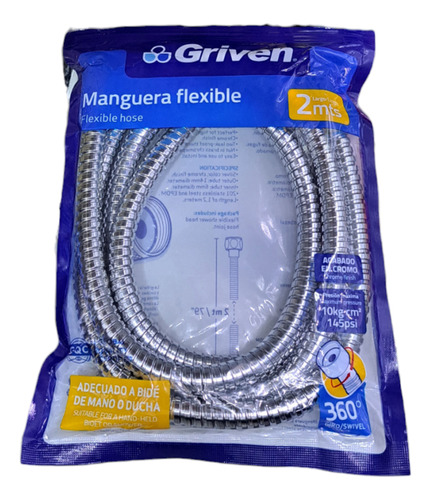 Manguera Para Ducha Teléfono 2 Mts Griven