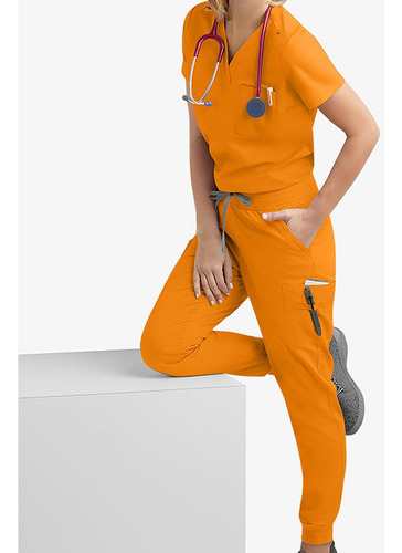 Conjunto De Uniforme Médico Para Mujer, Camiseta Suave Y