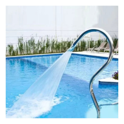 Cascata Aço Inox Tubular Bico De Pato 100cm