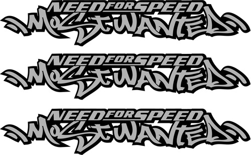 3 Sticker Autoadhesivo!!! Need For Speed Most Wanted!!! 30cm