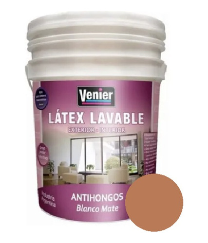 Latex Int/ext Antihongo Marron Venier 25 Kg Solo Envio