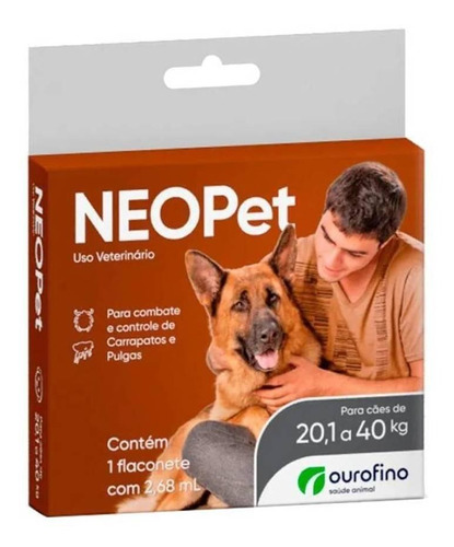 Neo Pet Para Cães Antipulgas E Carrapatos - 20.1kg a 40kg